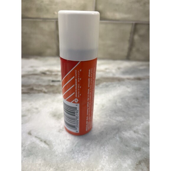 Colgate Regular Shaving Cream 2.25 oz Shave Foam Orange Can Vintage - Picture 4 of 7